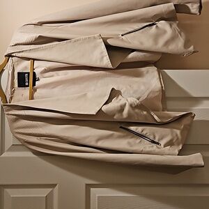 BB Dakota 1X Ivory faux leather Spring jacket. Bloomingdale's.